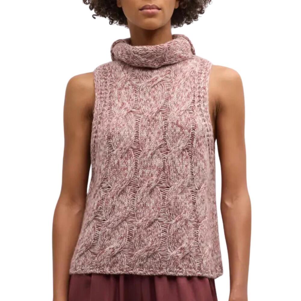 NEW SABLYN saige cropped turtleneck sweater in marled cimarron